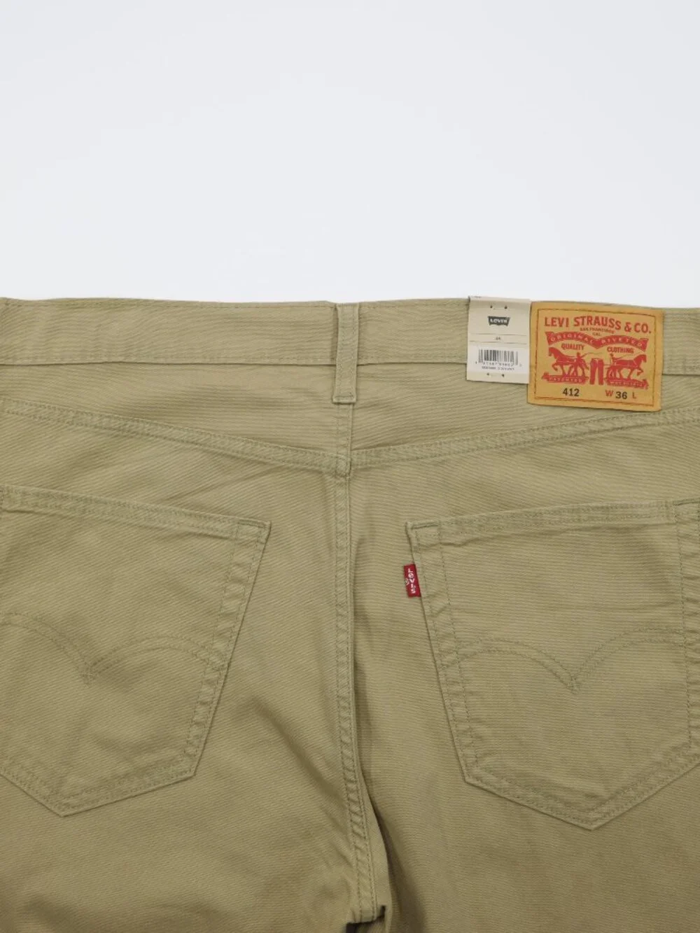 Levi's 412 Men's Comfortable Canvas Stretch‎ Slim Fit Shorts Beige Size 36X9